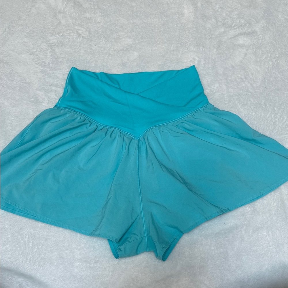 Aerie Turquoise Flowy Skorts